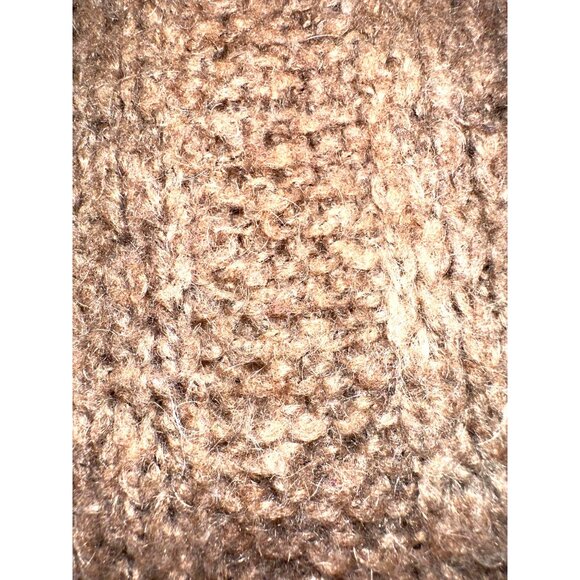 CCC Cozy Knit Button Up Brown Cardigan Sweater Pockets Short Sleeves Trendy Larg - Picture 8 of 8